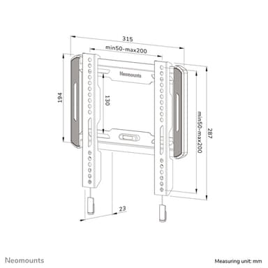Neomounts WL30-550BL12 TV mount wall 24-65" - ultra-flat - easy install view 15