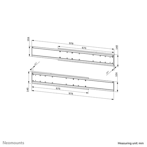 Neomounts ADM-875WH2 Dual screen adapter 42-65"
