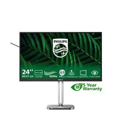 Philips 5000 series 24B2G5200/00 computer monitor 60.5 cm (23.8") 1920 x 1080 pixels Full HD LCD Anthracite view 3