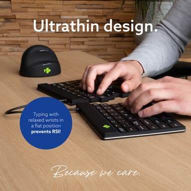 R-Go Tools Ergonomic keyboard R-Go Split Break with break software, ergonomic split keyboard, QWERTY (UK), Bluetooth, black view 11