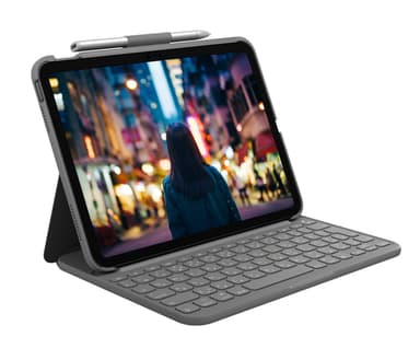 Logitech Slim Folio QWERTY UK English Bluetooth Grey view 5