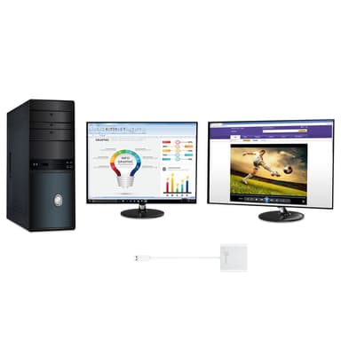 j5create JUA365 USB™ 3.0 to Dual HDMI Multi-Monitor Adapter, Silver view 6