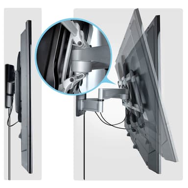 StarTech.com Heavy-Duty Articulating TV Wall Mount for up to 100-inch and 187.4lb/85kg Flat Screens, VESA 800x500, Low-Profile Bracket, TAA-Compliant view 5
