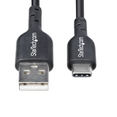 StarTech.com 3ft (1m) USB-A to USB-C Charging Cable, Charge & Sync, 3A, USB 2.0, TPE Jacket - Black USB Charging Cord view 6
