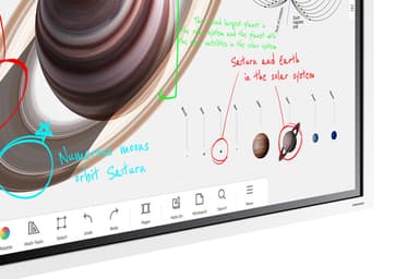 Samsung WM65B interactive whiteboard 165.1 cm (65") 3840 x 2160 pixels Touchscreen Grey, White view 4