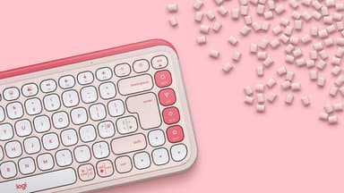 Logitech POP Icon Keys keyboard Universal Bluetooth QWERTY UK English Rose view 6