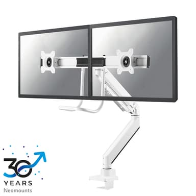 Neomounts NM-D775DXWHITE Monitor arm 10-32" - gas spring - Topfix - 180°-stop view 1