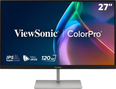 Viewsonic VP Series 27" 120Hz 2K QHD Pantone Validated 100% sRGB & Factory Calibrated Monitor with 90W USB-C view 1