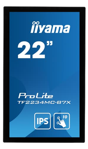 iiyama ProLite TF2234MC-B7X computer monitor 54.6 cm (21.5") 1920 x 1080 pixels Full HD LED Touchscreen Multi-user Black view 3
