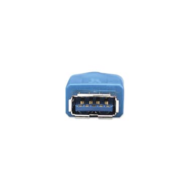 Manhattan USB-A to USB-A Extension Cable, 2m, Male to Female, Blue, 5 Gbps (USB 3.2 Gen1 aka USB 3.0), SuperSpeed USB, Lifetime Warranty, Equivalent to USB3SEXT2MBK (except colour). view 3
