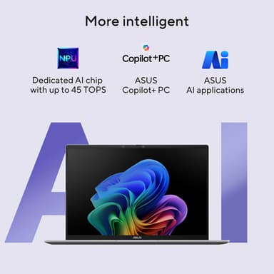 ASUS Vivobook 16 X1607QA-MB005W Copilot+ PC Snapdragon X1-26-100 Laptop 40.6 cm (16") WUXGA 16 GB LPDDR5x-SDRAM 512 GB SSD Wi-Fi 6E (802.11ax) Windows 11 Home UK English Blue view 9