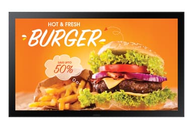 Samsung OH24B Digital signage flat panel 61 cm (24") LCD Wi-Fi 1500 cd/m² Full HD Black Built-in processor Tizen 6.5 24/7 view 1