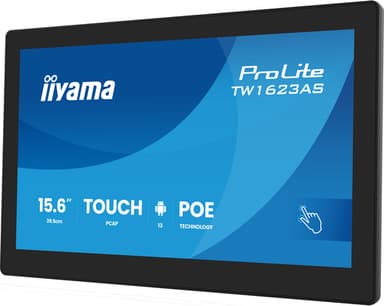 iiyama TW1623AS-B3P computer monitor 39.6 cm (15.6") 1920 x 1080 pixels Full HD LED Touchscreen Black view 3