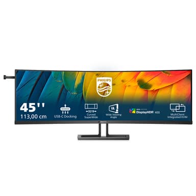 Philips 6000 series 45B1U6900C/00 computer monitor 113 cm (44.5") 5120 x 1440 pixels UltraWide Dual Quad HD LED Black view 1