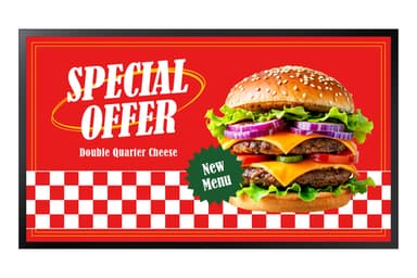 Samsung OH55DX Digital signage flat panel 139.7 cm (55") LCD 3500 cd/m² Full HD Black Tizen 24/7 view 1