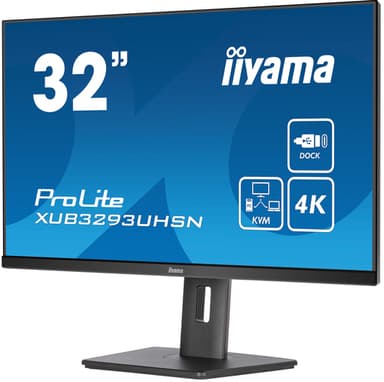 iiyama ProLite XUB3293UHSN-B5 computer monitor 80 cm (31.5") 3840 x 2160 pixels 4K Ultra HD LCD Black view 4