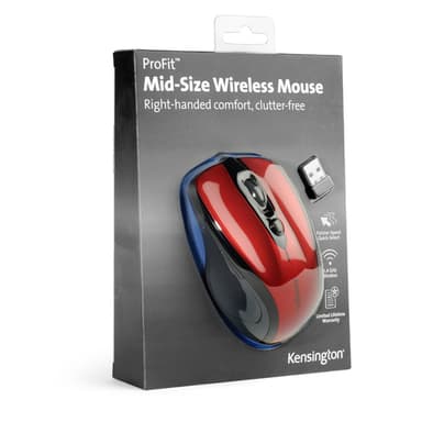 Kensington Pro Fit Mid-Size Wireless Mouse - Ruby Red view 7