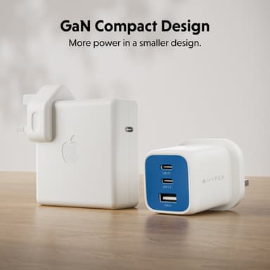 Targus HyperJuice Flex 65W GaN Laptop, Smartphone, Headset, Portable gaming console Blue, White AC Indoor view 7