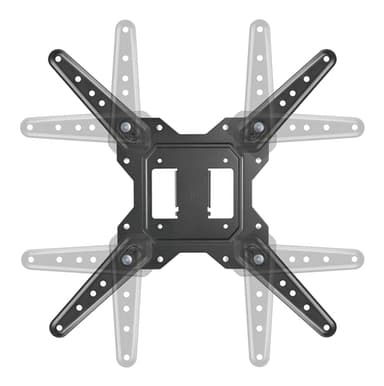 Manhattan Wall Mount for TV & Monitors (Full Motion), For screens 32" to 55", VESA compatibility: all between 100x100mm to 400x400mm - check the dimensions of the four mounting holes on back of screen to ensure it fits, Max 30kg, Black, Bracket view 8