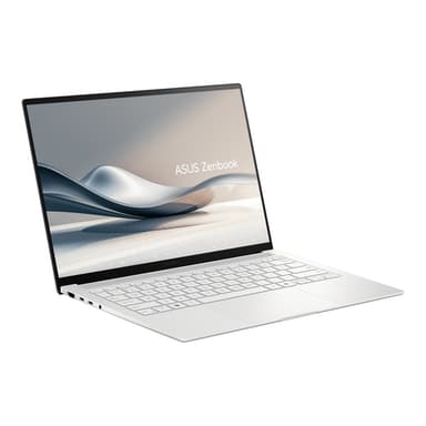 ASUS Zenbook S14 UX5406SA-PZ228W laptop Copilot+ PC Intel Core Ultra 7 256V 35.6 cm (14") Touchscreen 3K 16 GB LPDDR5x-SDRAM 1 TB SSD Wi-Fi 7 (802.11be) Windows 11 Home White view 3