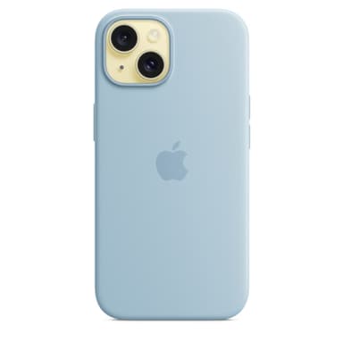 Apple iPhone 15 Silicone Case with MagSafe - Light Blue view 3