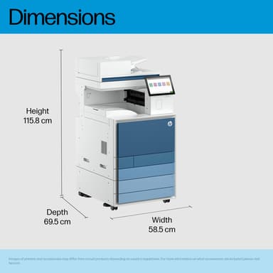 HP LaserJet Enterprise 8801dn Multifunction Color Printer, Only Ethernet; Duplex; Copier, Scanner view 4