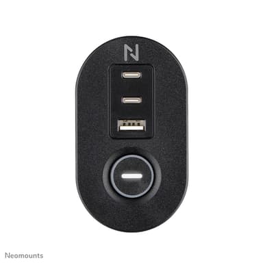 Neomounts DS22-840BL6 Desk socket with clamp and USB-C and USB-A ports - Quick charge view 6
