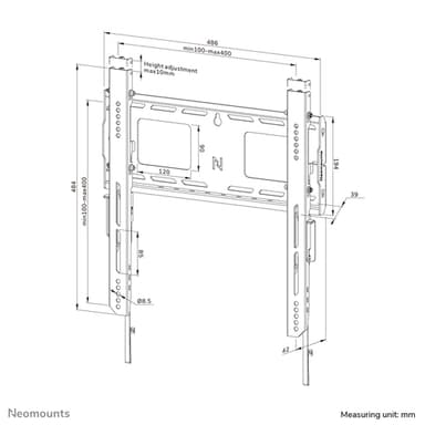 Neomounts WL30-750BL14 Heavy duty wall mount 42-75" - fixed - lockable - fast installation - TÜV view 20