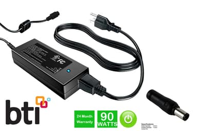 Origin Storage 90W BTI AC Adapter - DELL MODELS Barrel type - 7.4mm x 5.0mm with UK plug / cable view 1