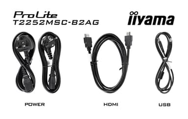 iiyama ProLite T2252MSC-B2AG computer monitor 54.6 cm (21.5") 1920 x 1080 pixels Full HD LCD Touchscreen Black view 14