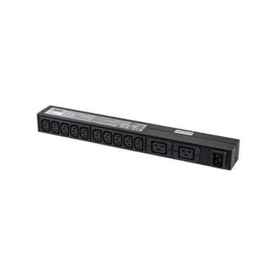 APC RACK PDU BASIC 1 U 16A 230V power distribution unit (PDU) 12 AC outlet(s) 0U/1U Black view 3