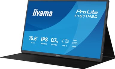 iiyama ProLite P1671HSC-B1 computer monitor 39.6 cm (15.6") 1920 x 1080 pixels Full HD LED Black view 6
