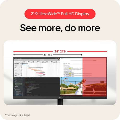LG 34U511A-B computer monitor 86.4 cm (34") 2560 x 1080 pixels WFHD LED Black