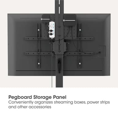 Manhattan Trolley Mount Stand for TV & Monitors (crank handle height adjust), For screens: 37" to 65", VESA compatibility: all between 200x200 to 600x400mm -check the dimensions of the four mounting holes on back of screen to ensure it fits, Max 70kg,1120 to 1570mm view 8