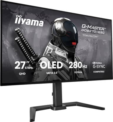 iiyama G-MASTER GOB2701QSC-B1 computer monitor 68.6 cm (27") 2560 x 1440 pixels 2K Ultra HD OLED Black view 4