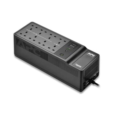APC Back-UPS, 500VA/300W Floor/Wall Mount, 230V, 8x British BS1363A outlets, USB Type A Port, User Replaceable Battery view 2