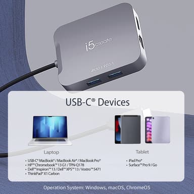 j5create JCD3191 4K60 Elite USB-C® Travel Adapter, Black view 8