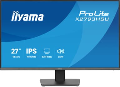 iiyama ProLite X2793HSU-B1 computer monitor 68.6 cm (27") 1920 x 1080 pixels Full HD LED Black view 2