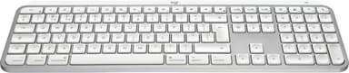 Logitech MX Keys S for Mac keyboard Office RF Wireless + Bluetooth QWERTY UK English Aluminium, White view 2