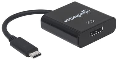 Manhattan USB-C to DisplayPort 1.2 Cable, 4K@30Hz, 21cm, Male to Female, Black, Lifetime Warranty view 2