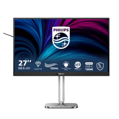 Philips 27B2U4601/00 computer monitor 68.6 cm (27") 2560 x 1440 pixels Quad HD LCD Grey view 2