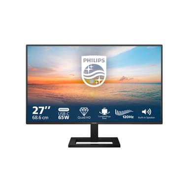 Philips 1000 series 27E1N1600AE/00 computer monitor 68.6 cm (27") 2560 x 1440 pixels Quad HD LCD Black view 1