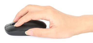 Manhattan MW3050 Wireless Optical Mouse, Black, 1200dpi, 2.4Ghz (up to 10m), USB, Ambidextrous, Three Button with Scroll Wheel, USB-A nano receiver, AA battery (included), Low friction base, USB version (most popular type, which is USB-A), Three Year Warranty view 7