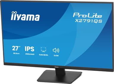 iiyama ProLite X2791QS-B1 computer monitor 68.6 cm (27") 2560 x 1440 pixels Quad HD LED Black view 7