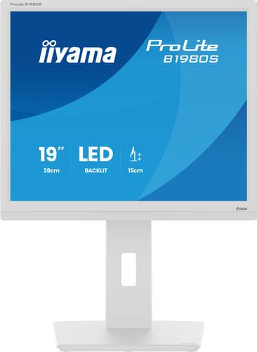 iiyama ProLite B1980S-W1 computer monitor 48.3 cm (19") 1280 x 1024 pixels SVGA LED White view 5