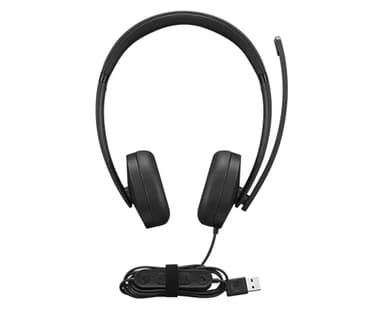 Lenovo 4XD1P83425 headphones/headset Wired Head-band Calls/Music USB Type-A Black view 1