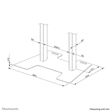 Neomounts AFP-875BL Floor plate - bolt-down view 12