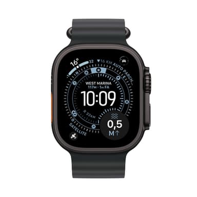 Apple Watch Ultra 3 GPS + Cellular 49mm Black Titanium Case with Black Ocean Band view 2