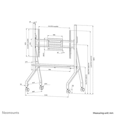 Neomounts FL50-525WH1 TV trolley 55-86" - fast installation - TÜV view 20