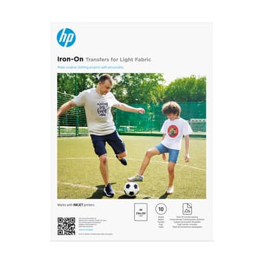 HP Iron-On Transfers for Light Fabric A4 (210 x 297 mm) 10 sheets view 1